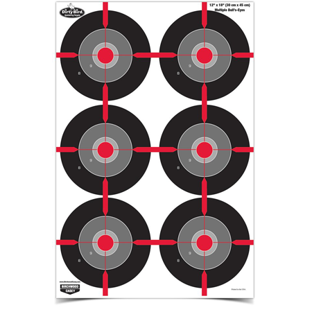 Targets Birchwood Casey Tagboard BIR 35705          DIRTYBRD 12X18 MLTP BLLSYE  8PK